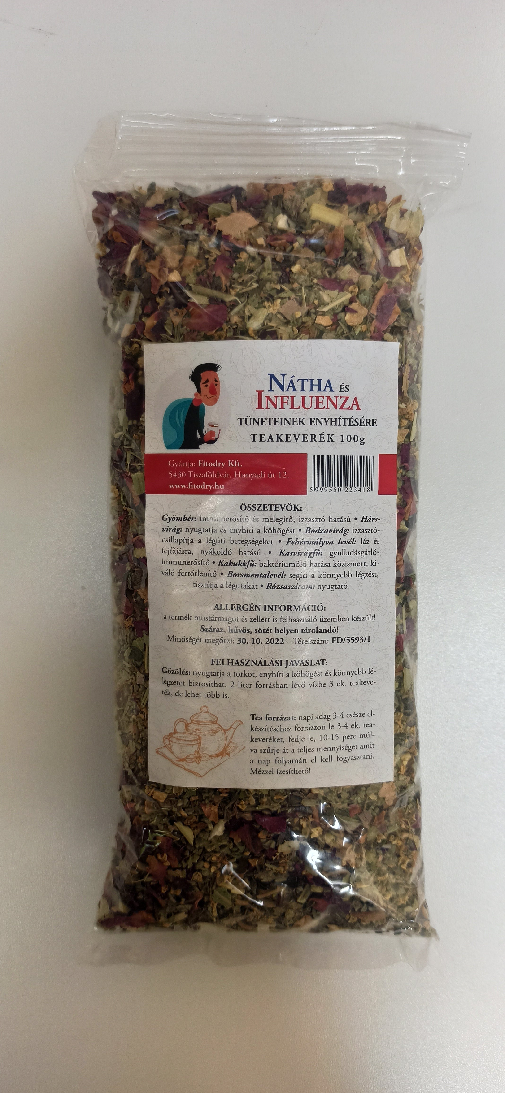 Fitodry Nátha és Influenza teakeverék 100g