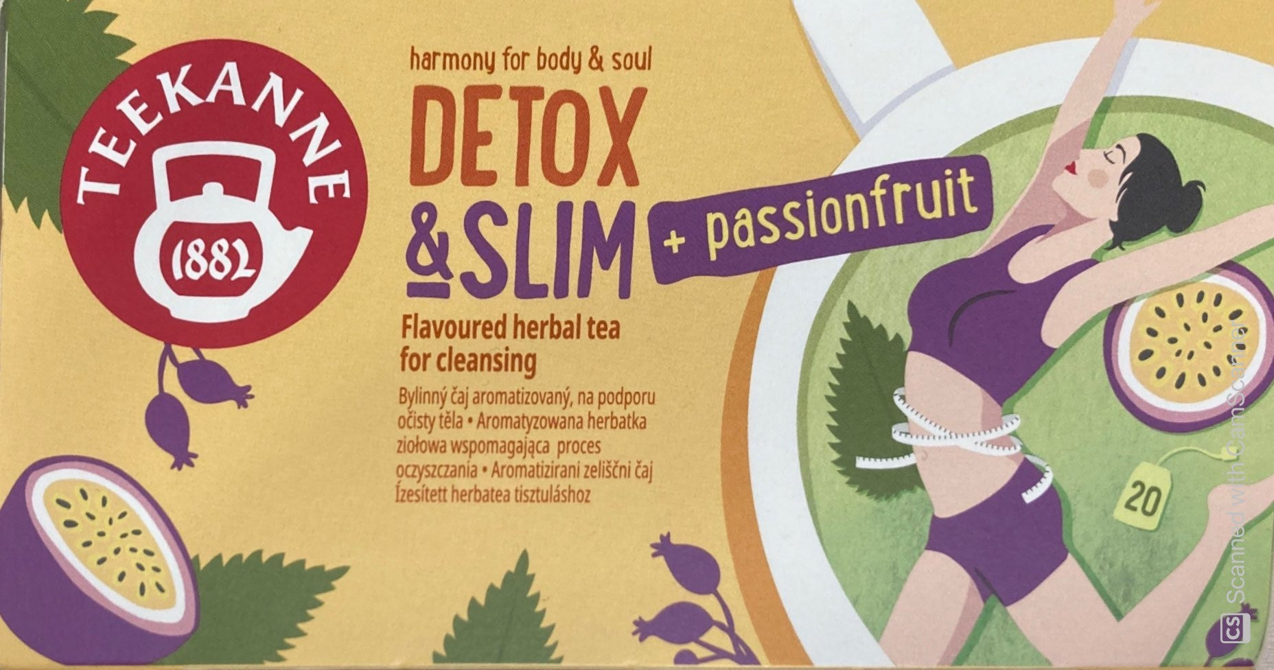 Teekanne Detox Slim Passionfruit tisztító tea 20filter