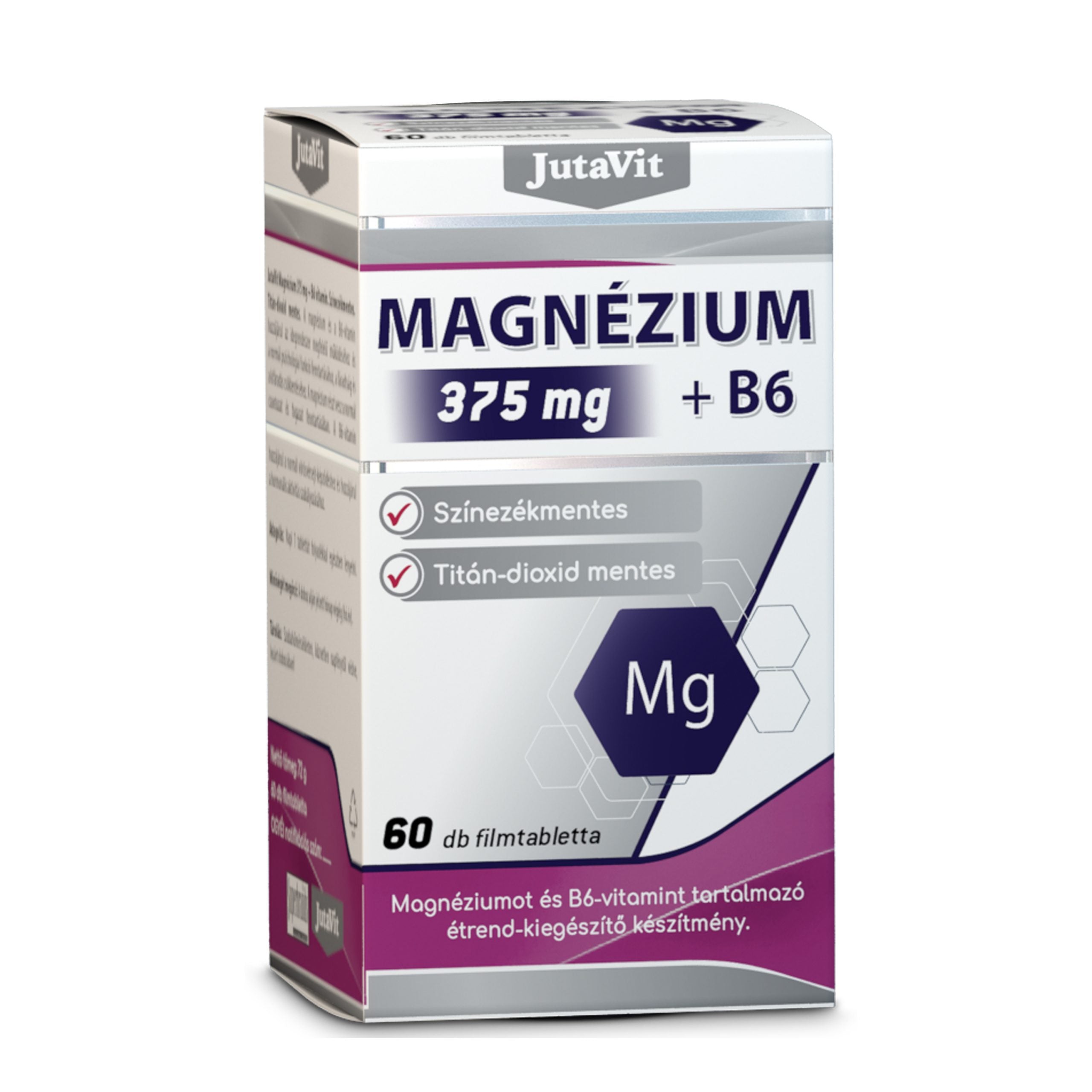 JutaVit Magnézium 375 mg + B6 vitamin filmtabletta 60db