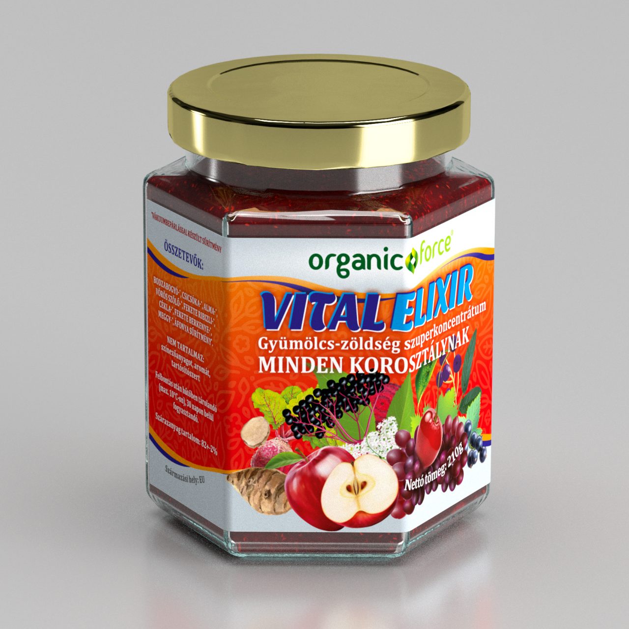 Organic Force VitalElixír minden korosztálynak 210g