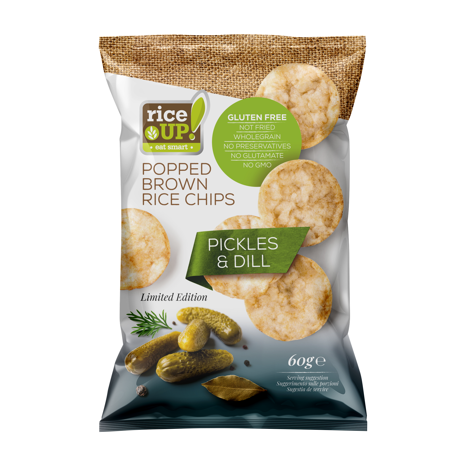 Rice Up Barna Rizschips Uborka 60 g