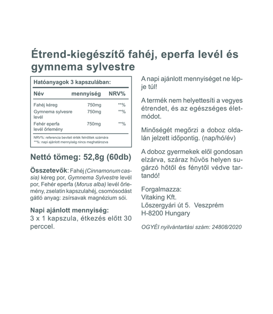 Vitaking Gymnemax kapszula 60db