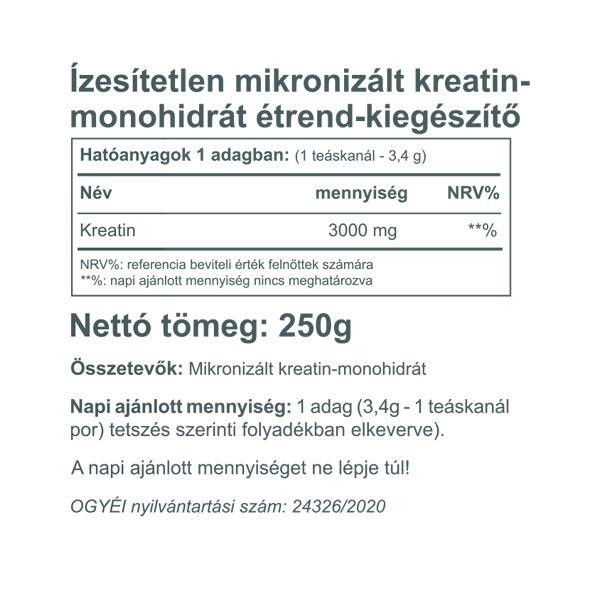 Vitaking Kreatin monohidrát 255g