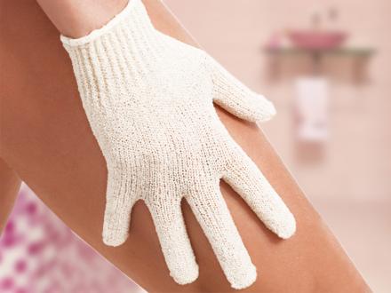 Natur Tanya® 5 ujjas Masszázskesztyű arcra, testre 1PÁR – serkenti a vér- és nyirokkeringést, leradírozza az elhalt hámsejteket