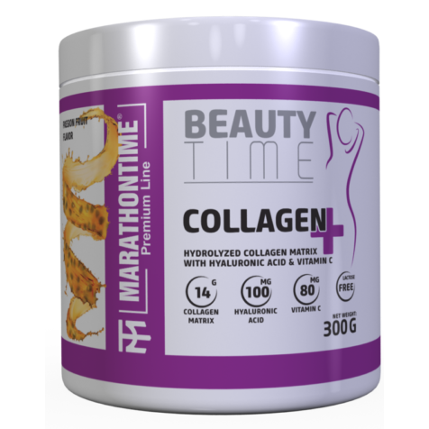 Marathontime Prémium Hidrolizált Kollagén - Hialuronsavval 300g Passion Fruit