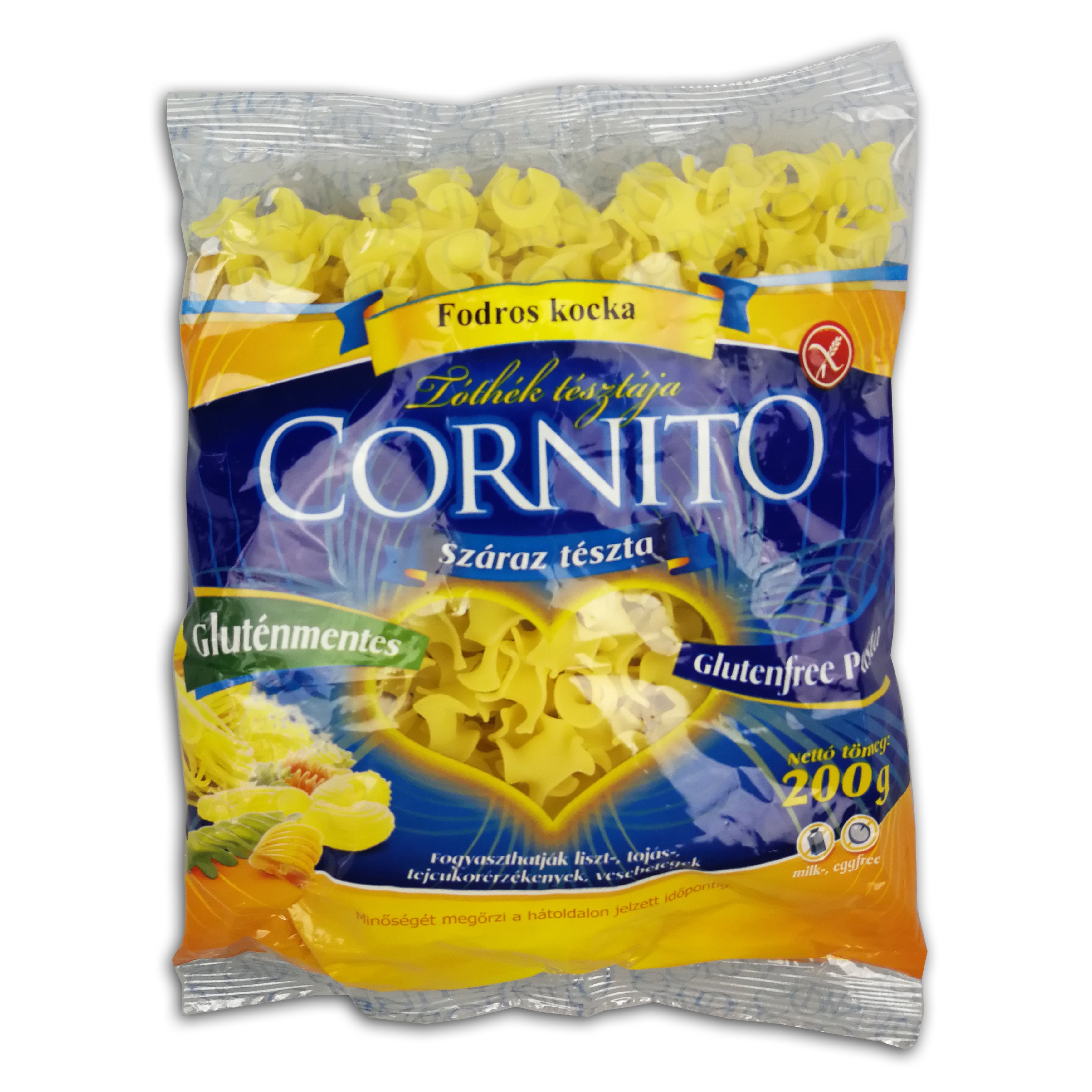 Cornito Gluténmentes Tészta Fodros Kocka 200 g