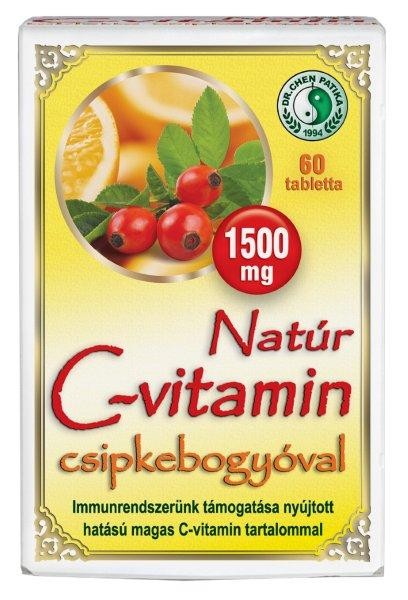 Dr.Chen Natur C-vitamin 1500mg csipkebogyóval filmtabletta 60db