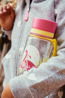Equa Flamingo BPA-mentes műanyag kulacs (400 ml)