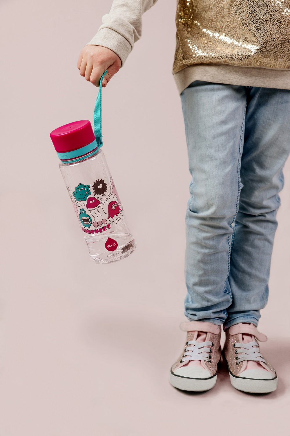 EQUA BPA-mentes kulacs Pink Monsters ( 600 ml )