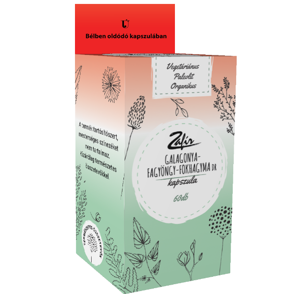 Zafír Galagonya-Fagyöngy-Fokhagyma DR olajkapszula 60db