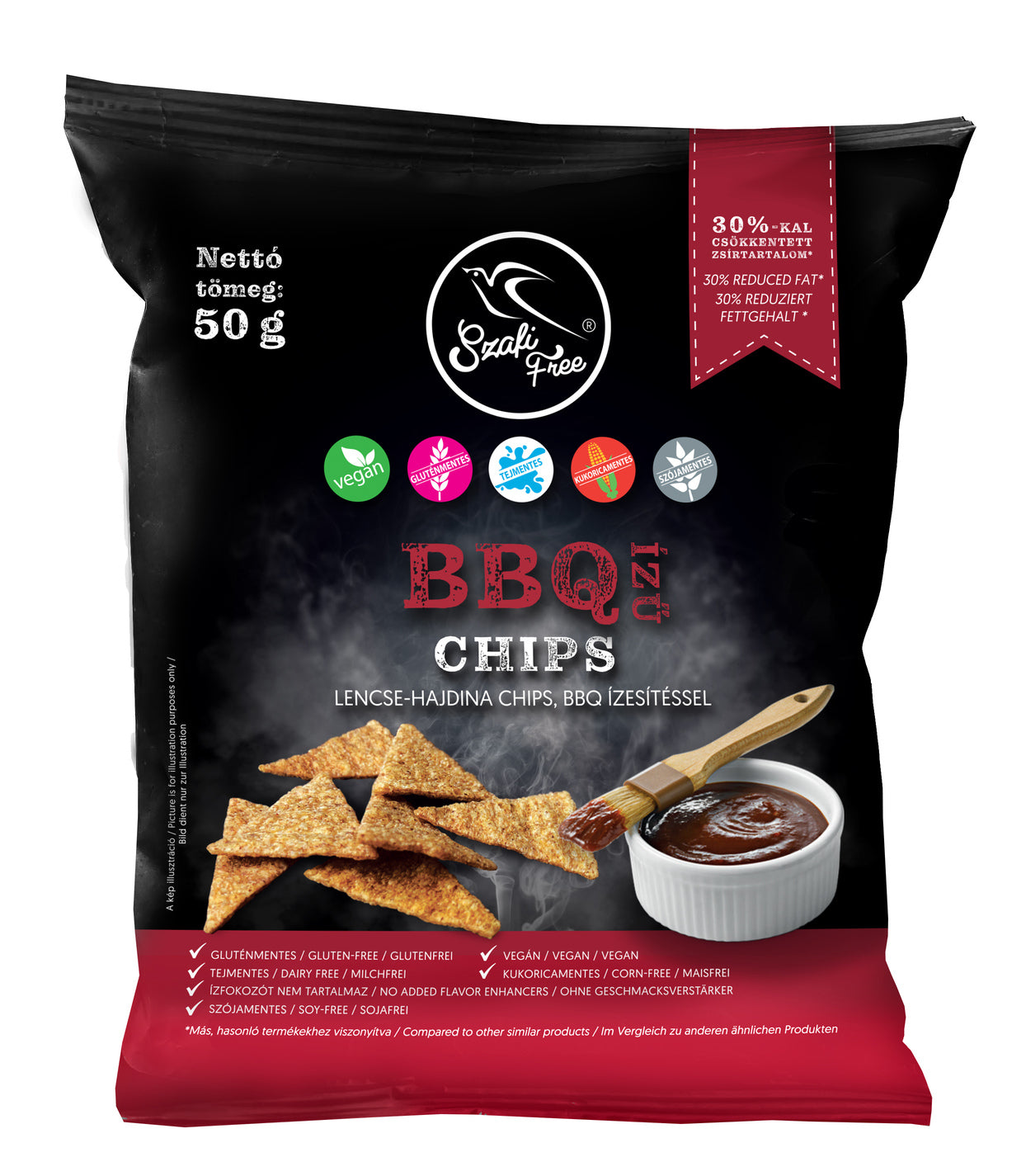 SZAFI FREE BBQ ÍZŰ CHIPS (GLUTÉNMENTES) 50G