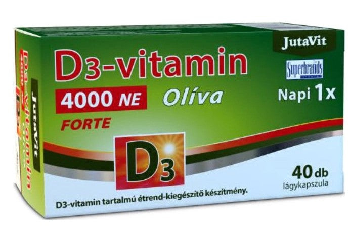 JutaVit Olíva D3-vitamin 4000NE Forte lágyzselatin kapszula  40db