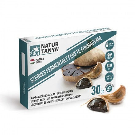 Natur Tanya Fermentált Fekete Fokhagyma 800 mg szagtalan fekete fokhagyma 30db