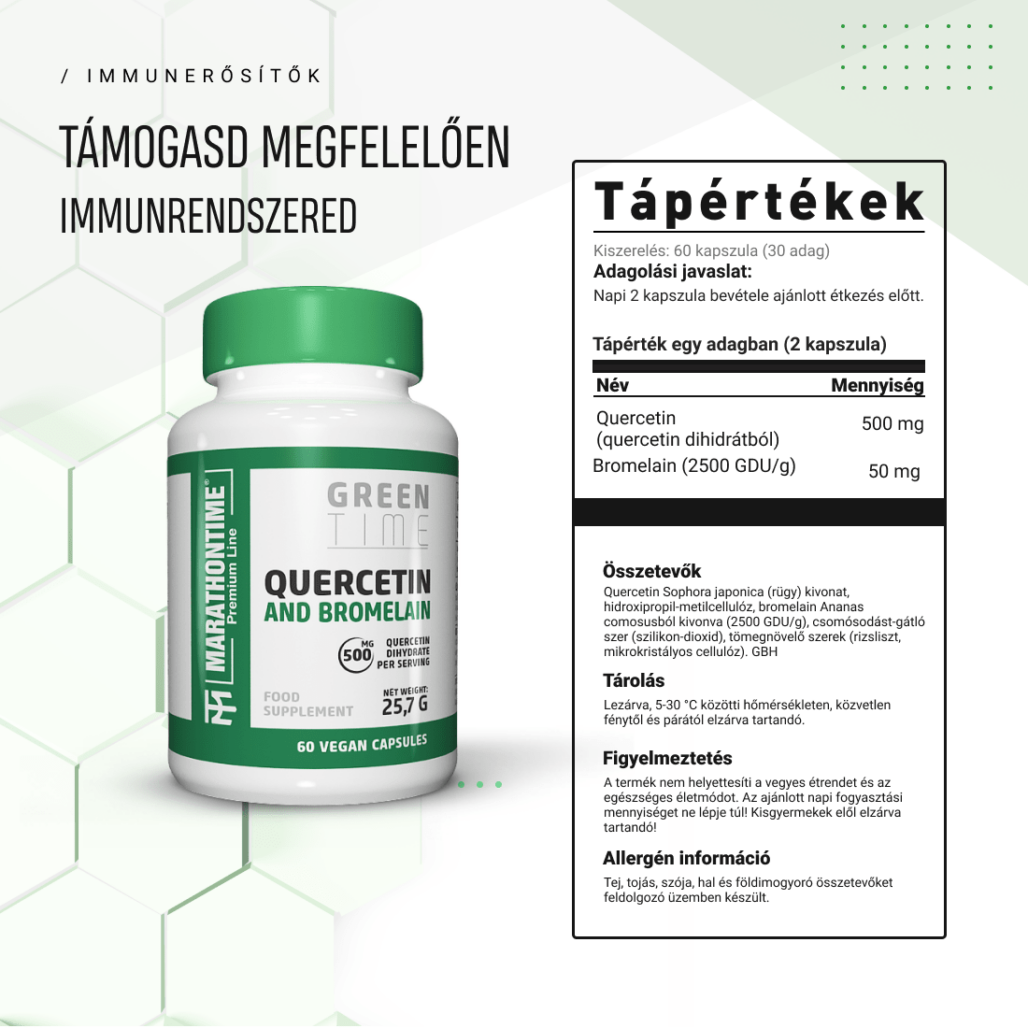 Marathontime Quercetin és Bromelain 60db