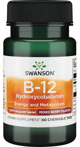 Swanson B12-vitamin rágótabletta – 60db