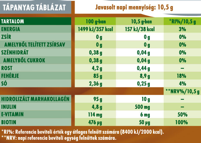 Coffee Collagen – Kávékollagén (Natúr), Kollagén por kávéba vagy egyéb italba vitaminokkal és inulinnal 315g