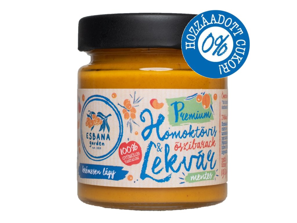 Esbana Prémium homoktövis őszibarack lekvár mentes 190g