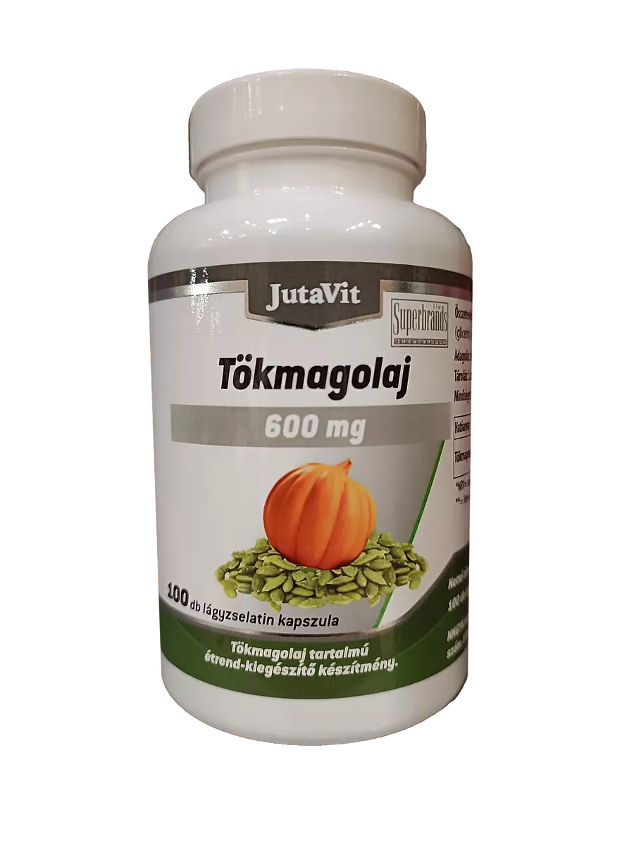 Jutavit Tökmagolaj 600 mg Kapszula 100 db