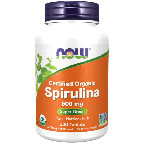 NOW Spirulina 500 mg - 200 Tablets