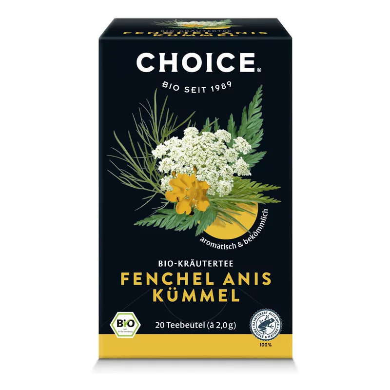 Choice Bio Gyógynövénytea Édesköménnyel, Ánizzsal és Köménnyel 20filter