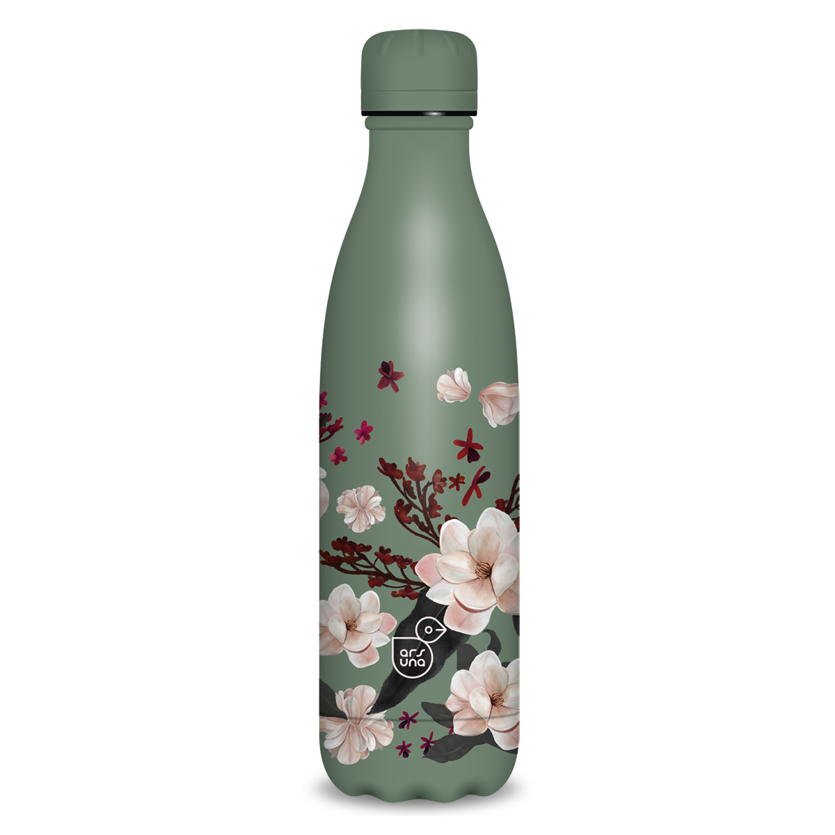 Ars Una duplafalú fémkulacs termosz Flowery Pink ( 500ml )