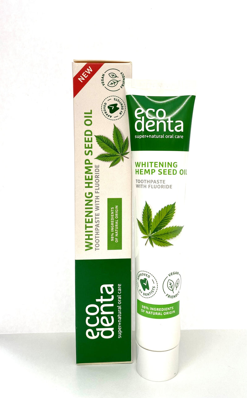 Ecodenta Kendermagolajos fehérítő fogkrém fluoriddal 75ml