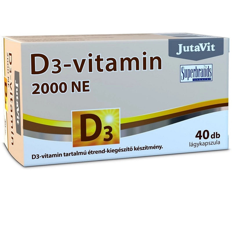 JutaVit D3-vitamin 2000NE lágyzselatin kapszula – 40db