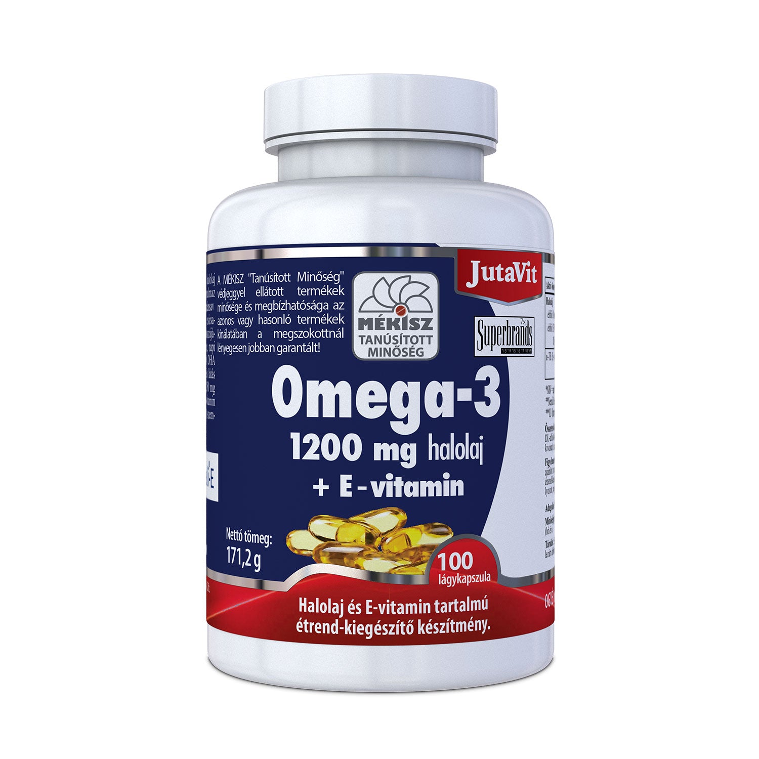 Jutavit Omega-3 Halolaj + E-vitamin 1200 Mg tabletta 100 db