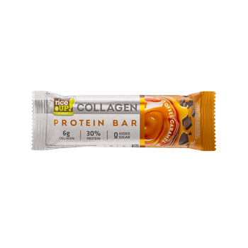 Rice Up fehérjeszelet kollagénnel toffee caramel ízű 50g
