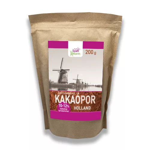 Szafi reform zsírszegény holland kakaópor (10-12% kakaóvaj tartalom) 200g