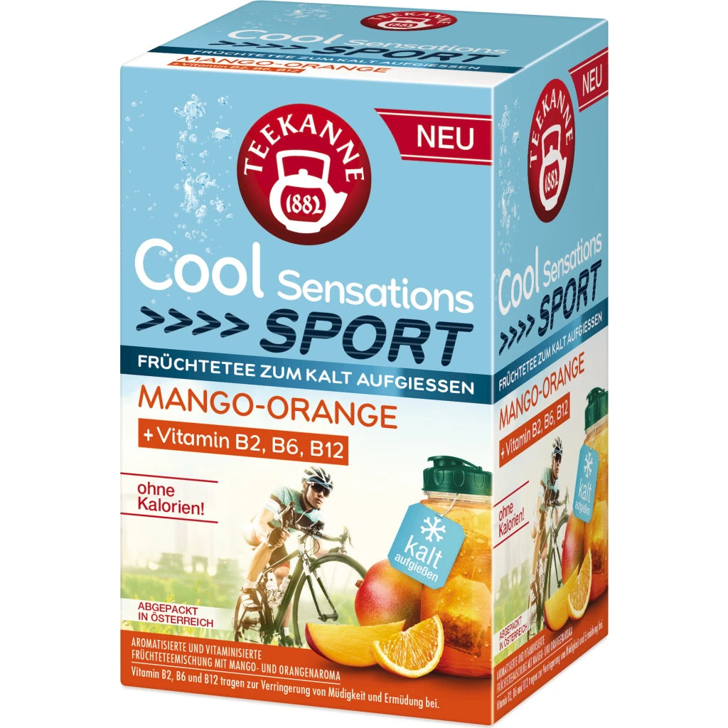 Teekanne jeges tea sport mango- narancs + B vitaminok ( 18 filter )