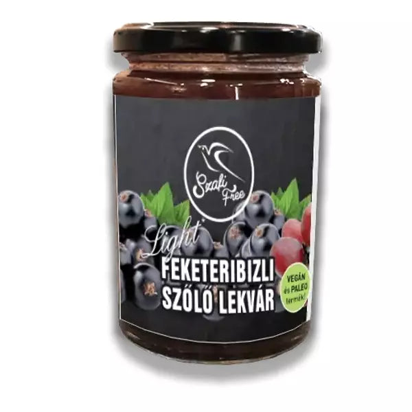 Szafi Free Feketeribizli-szőlő lekvár 350g