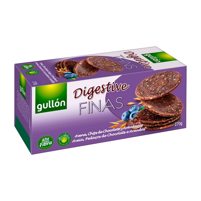 Gullon Digestive THINS áfonyás keksz  ( 270 g )