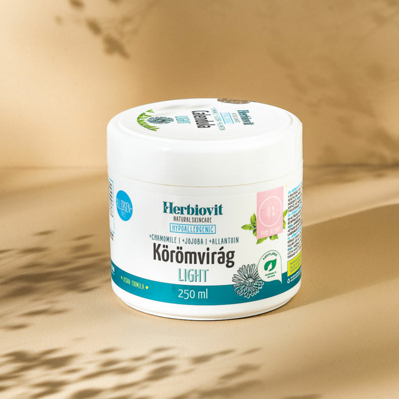 HERBIOVIT KÖRÖMVIRÁG KRÉM LIGHT A HIPERÉRZÉKENY BŐR ÁPOLÁSÁRA 250ml