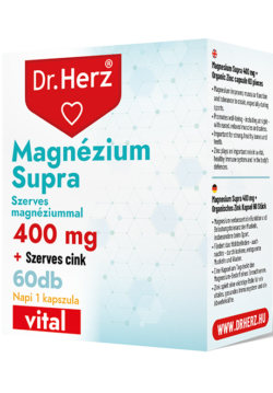 Dr. Herz Magnézium Supra 400 mg + Szerves Cink 60 db