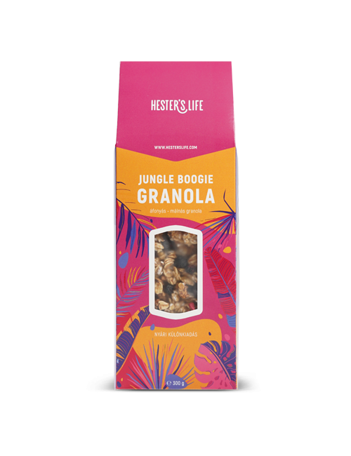 Hesters Life jungle boogie áfonyás-málnás granola 300 g