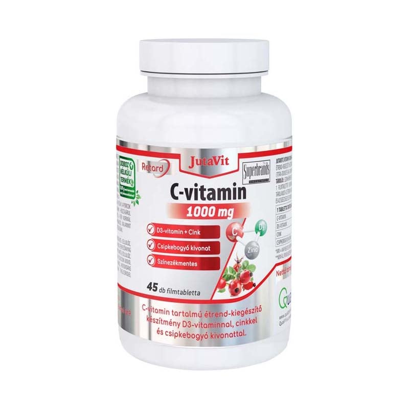 Jutavit C-vitamin 1000mg +D3+Csipkebogyó Kivonattal 45 db