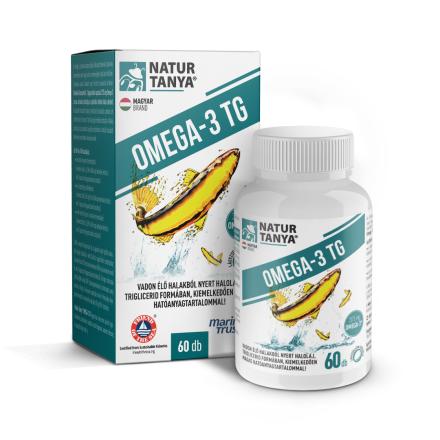 Natur Tanya® OMEGA-3 TG - Vadvízi halolaj, 3375 mg Omega-3 zsírsav tartalom 60db