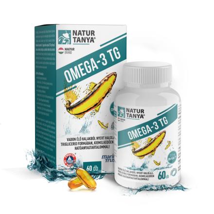 Natur Tanya® OMEGA-3 TG - Vadvízi halolaj, 3375 mg Omega-3 zsírsav tartalom 60db