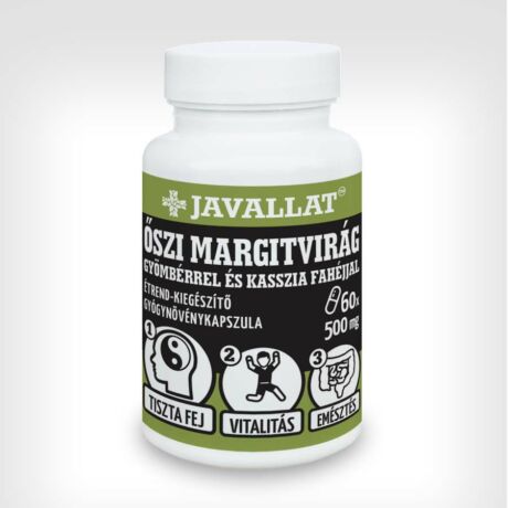 JAVALLAT ŐSZI MARGITVIRÁG GYÖMBÉRREL ÉS KASSZIA FAHÉJJAL kapszula 60db