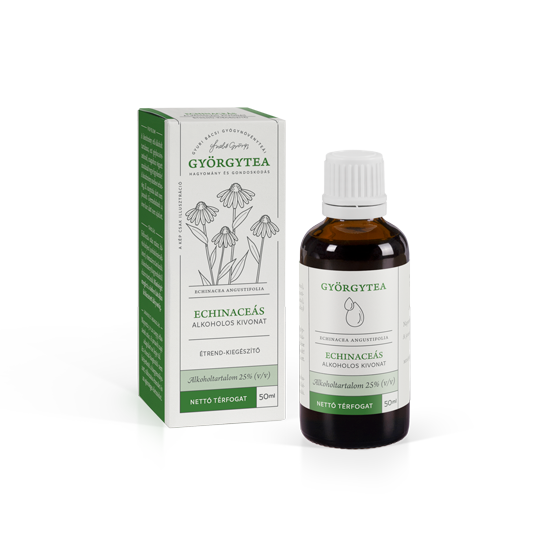 GYÖRGYTEA Echinaceás alkoholos kivonat Echinacea angustifolia 50ml