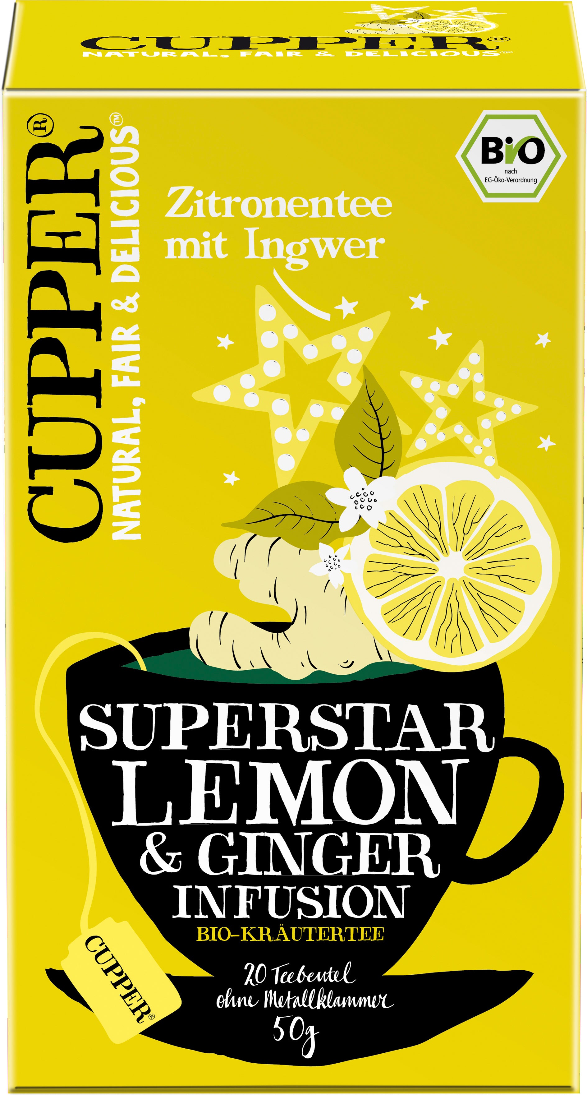 Cupper bio citrom tea gyömbérrel - 50g