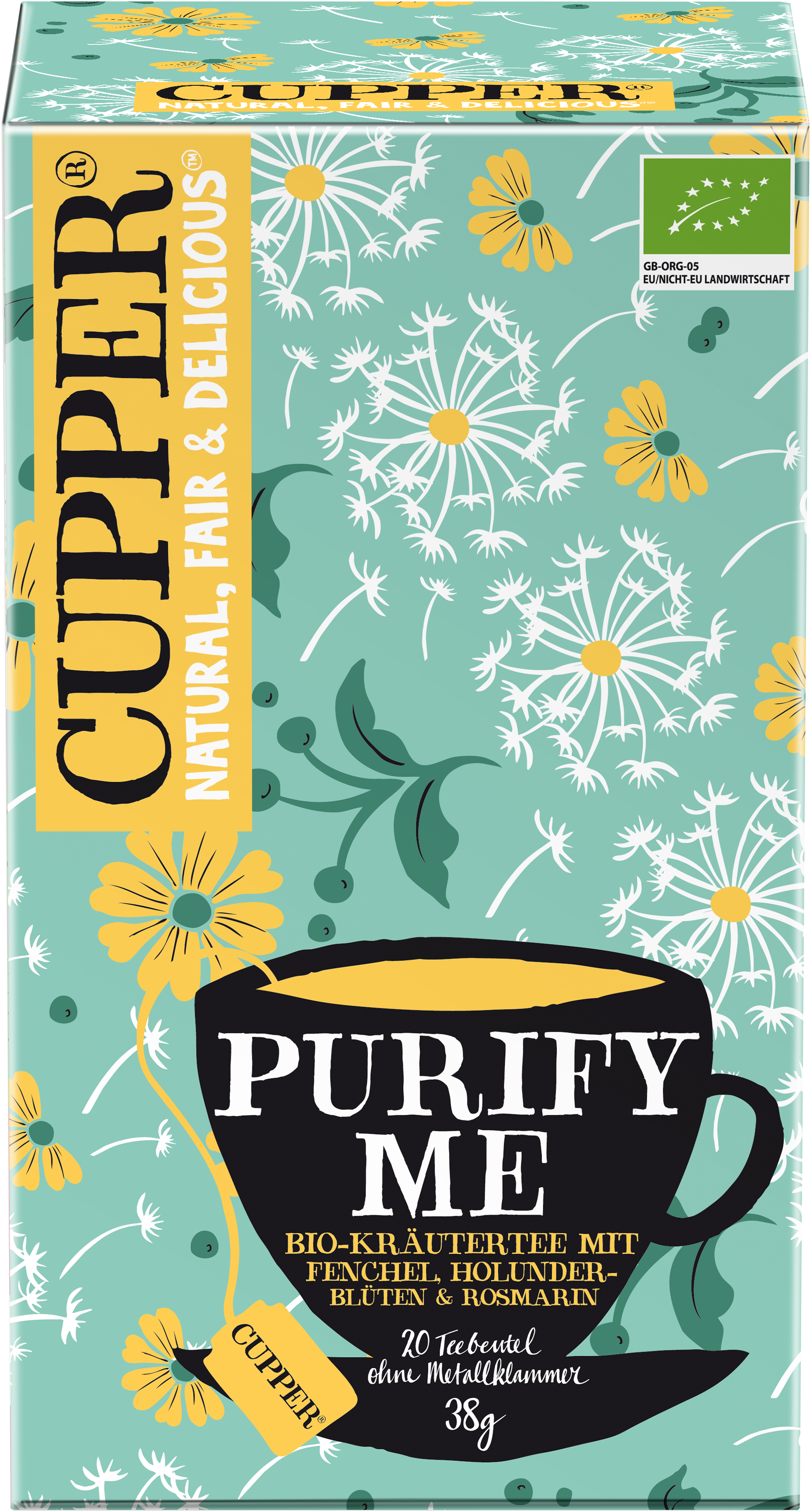 CUPPER BIO PURIFY ME TEA TISZTÍTÓ MÉREGTELENÍTŐ 20 DB 38 G