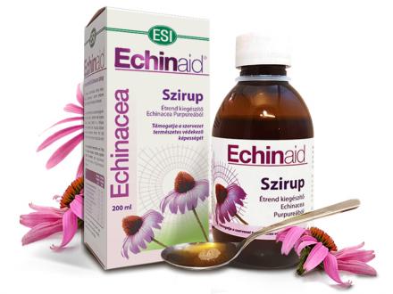 Natur Tanya® ESI® Echinaid® Immunerősítő Echinacea szirup - hozzáadott gesztenyemézzel, és balzsamos gyógynövényekkel. 200ml