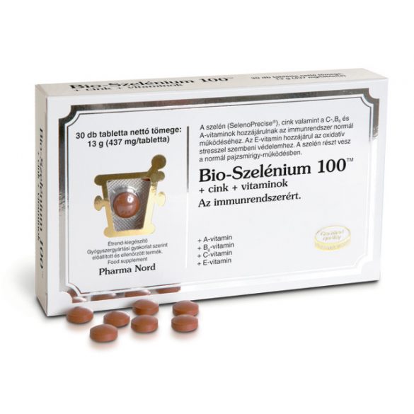 Pharma Nord Bio-Szelénium 100 +cink+vitaminok 30db