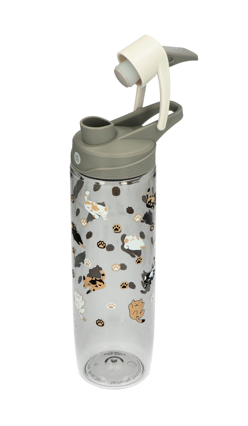 WABO BPA mentes műanyag kulacs 750 ml szürke cicás