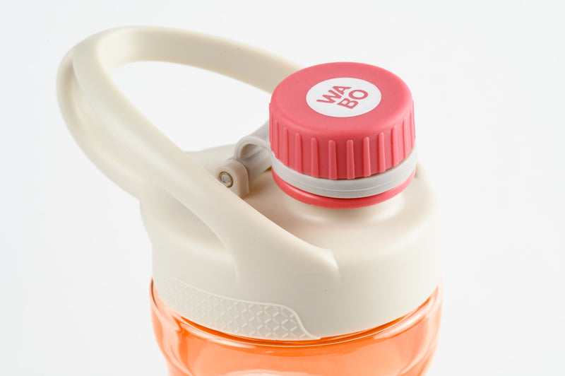 WABO BPA mentes műanyag kulacs csavaros kupakkal rózsaszín - 450 ml