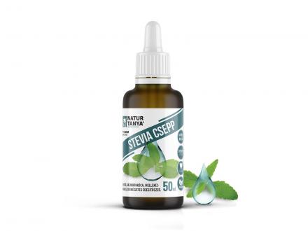 Dr. Natur étkek, Stevia csepp (Édesfű, Jázminpakóca) Mellékíz-mentes, természetes édesítőszer. 50ml