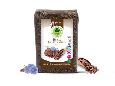 Natur Tanya® Lenmag (Barna kultúrlen). Zsírsavakban és rostban bővelkedő, emésztést elősegítő mag. 250g