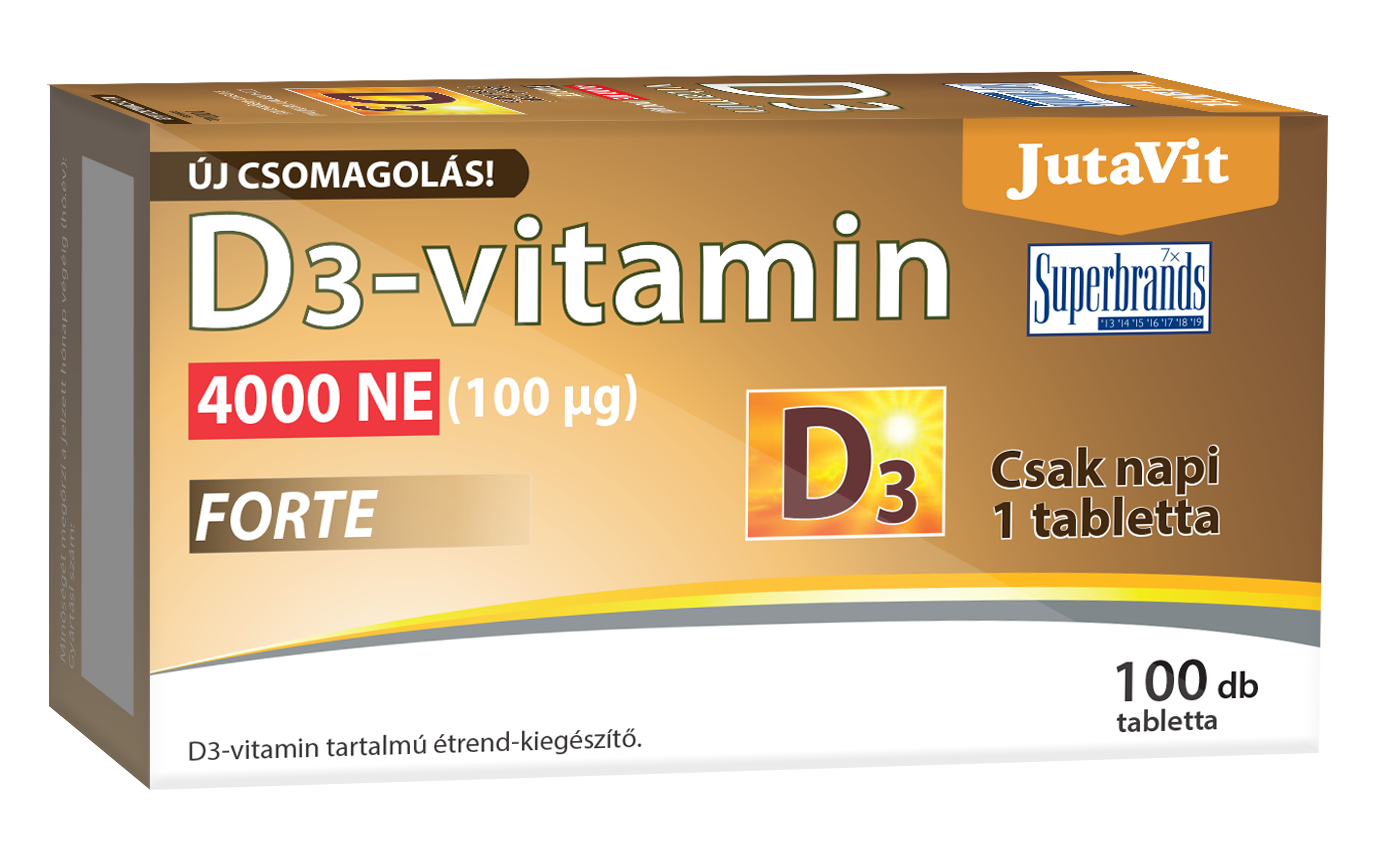 JutaVit D3-vitamin 4000NE (100µg) tabletta 100 db
